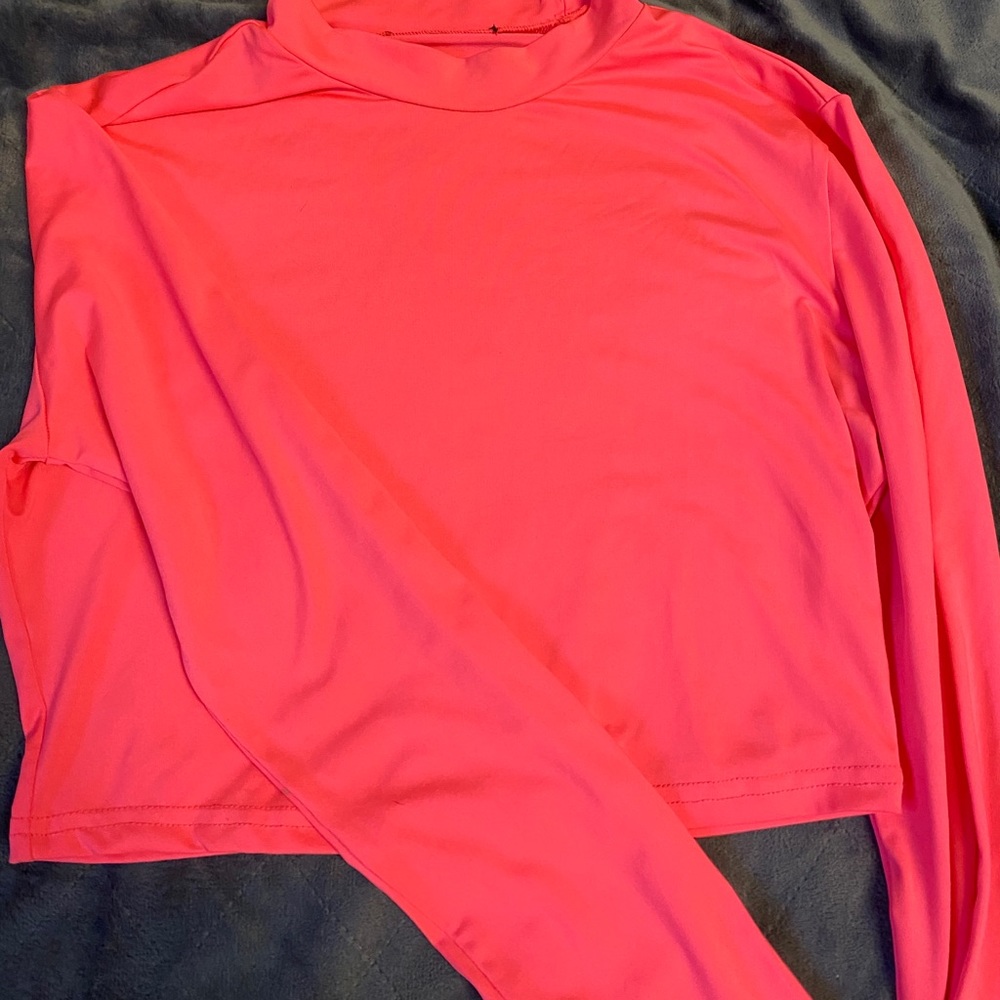 Pink Long Sleeve Crop